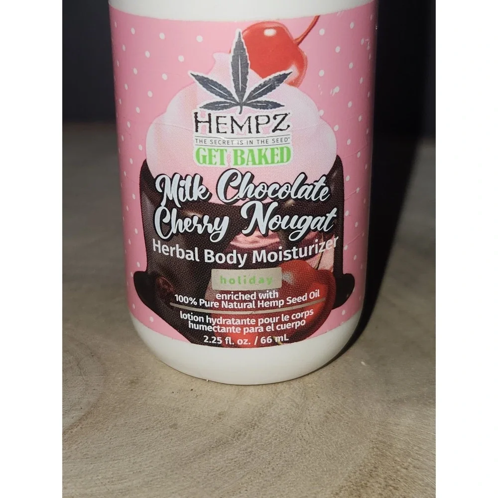 Hempz Bake Off Limited Edition CHERRY NOUGAT Herbal Body Moisturizer 2.25 oz‎